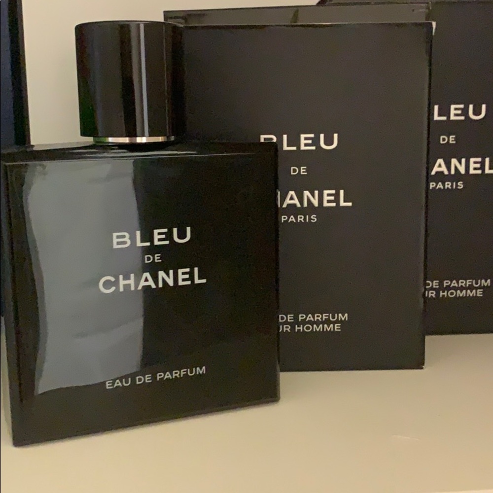 Empty bleu de chanel bottle